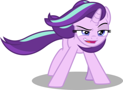 Size: 8000x5841 | Tagged: safe, artist:fruft, starlight glimmer, pony, unicorn, g4, the ending of the end, absurd resolution, female, mare, mocking, open mouth, simple background, smug, smuglight glimmer, solo, transparent background, vector