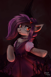 Size: 2000x3000 | Tagged: safe, artist:ami-gami, oc, oc only, earth pony, pony, vampire, clothes, dress, high res, solo