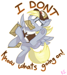Size: 1275x1429 | Tagged: safe, artist:rainbow eevee, derpy hooves, pegasus, pony, g4, adorkable, cute, derp, dork, envelope, female, grammar error, letter, mail, mailmare, mailpony, majestic as fuck, mouth hold, simple background, solo, spread wings, sticker, text, transparent background, uncomfortable, underhoof, wings
