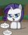 Size: 2400x3000 | Tagged: safe, artist:saburodaimando, rarity, g4, high res, mud, quicksand, rarity is not amused, sinking, speech bubble, stuck, text, unamused