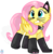 Size: 1353x1385 | Tagged: safe, artist:rainbow eevee, fluttershy, cat, pegasus, pony, g4, cat ears, clothes, collar, costume, cute, dork, eyelashes, female, fluttercat, gritted teeth, shyabetes, simple background, socks, solo, transparent background, whiskers, worried