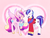 Size: 2000x1500 | Tagged: safe, artist:kkmrarar, princess cadance, princess flurry heart, shining armor, alicorn, pony, unicorn, g4, clothes, colored hooves, crossed horns, family, female, filly, heart, heart background, hoof sucking, horn, horns are touching, male, mare, ship:shiningcadance, shipping, stallion, straight, uniform, unshorn fetlocks