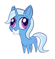 Size: 948x1008 | Tagged: safe, artist:dusthiel, trixie, pony, equestria daily, g4, cute, derp, diatrixes, ear fluff, eqdbot, female, mouth hold, simple background, solo, transparent background