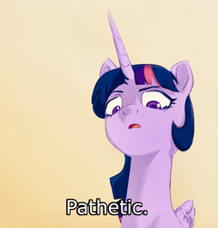Size: 757x788 | Tagged: safe, artist:doxhun, edit, twilight sparkle, alicorn, pony, g4, alicorn wings, disgusted, displeased, end of evangelion, female, horn, long horn, long neck, looking at you, meme, neon genesis evangelion, pathetic, ponified, ponified meme, solo, souryuu asuka langley, twilight sparkle (alicorn), unamused