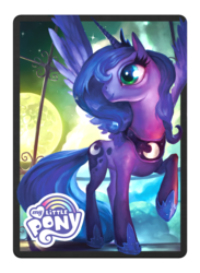 Size: 1024x1400 | Tagged: safe, artist:john thacker, princess luna, pony, g4, official, female, magic the gathering, moon, ponies the galloping, solo