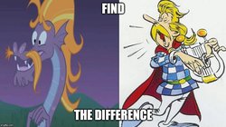 Size: 888x499 | Tagged: safe, edit, edited screencap, screencap, steven magnet, human, sea serpent, friendship is magic, g4, asterix, asterix and obelix, cacofonix, find the difference