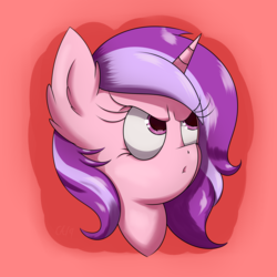 Size: 5315x5315 | Tagged: safe, artist:luxsimx, oc, oc only, oc:sunbeam eclipse, alicorn, pony, bust, commission, reaction image, solo