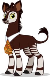 Size: 723x1106 | Tagged: safe, artist:mlp-trailgrazer, oc, oc only, okapi, pony, solo