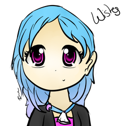 Size: 500x500 | Tagged: safe, artist:wisheslotus, oc, oc only, oc:wishes, human, bust, clothes, female, humanized, humanized oc, solo