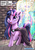 Size: 2149x3035 | Tagged: safe, artist:tokokami, twilight sparkle, pony, unicorn, g4, :o, cloak, clothes, colored hooves, ear fluff, female, high res, mare, open mouth, raised hoof, solo, stained glass, unicorn twilight, wide eyes