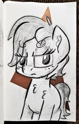 Size: 1275x1987 | Tagged: safe, artist:shoeunit, roseluck, earth pony, pony, g4, alternate hairstyle, female, mare, solo, traditional art