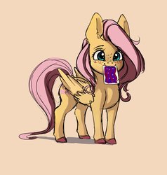 Size: 2899x3039 | Tagged: safe, artist:miokomata, fluttershy, pegasus, pony, g4, blushing, cute, female, food, freckles, high res, mare, mouth hold, poptart, shyabetes, simple background, smiling, solo, weapons-grade cute