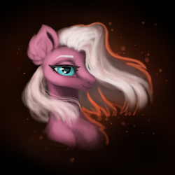 Size: 2000x2000 | Tagged: safe, artist:livitoza, clear sky, pony, g4, digital art, female, high res, looking at you, solo, traditional art