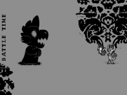 Size: 320x240 | Tagged: safe, artist:tarkan809, smolder, spike, dragon, g4, animated, black and white, dark spirit, fight, gif, grayscale, idle animation, monochrome, off, pixel art, video game