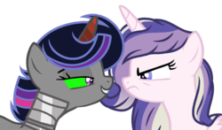Size: 1024x601 | Tagged: safe, artist:yourrdazzle, oc, oc only, oc:crescent moon, oc:pure heart, pony, unicorn, base used, female, mare, offspring, parent:king sombra, parent:princess cadance, parent:shining armor, parent:twilight sparkle, parents:shiningcadance, parents:twibra, simple background, transparent background