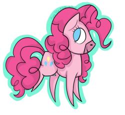 Size: 1024x938 | Tagged: safe, artist:aurasinchaser, pinkie pie, earth pony, pony, g4, female, simple background, solo, transparent background