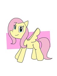 Size: 750x1000 | Tagged: safe, artist:volcanicdash, fluttershy, pegasus, pony, g4, cute, female, redbubble, simple background, solo