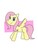 Size: 750x1000 | Tagged: safe, artist:volcanicdash, fluttershy, pegasus, pony, g4, cute, female, redbubble, simple background, solo