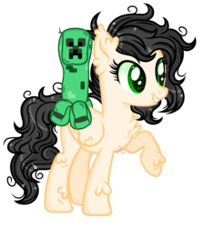 Size: 1572x1760 | Tagged: safe, artist:101xsplattyx101, oc, oc only, pegasus, pony, creeper, female, mare, minecraft, plushie, solo