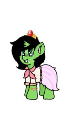 Size: 1440x2498 | Tagged: safe, artist:scotch, oc, oc:filly anon, pony, unicorn, chest fluff, clothes, cute, dress, female, filly, freckles, heart, jewelry, neckerchief, princess, skirt, smiling, sweater, tiara