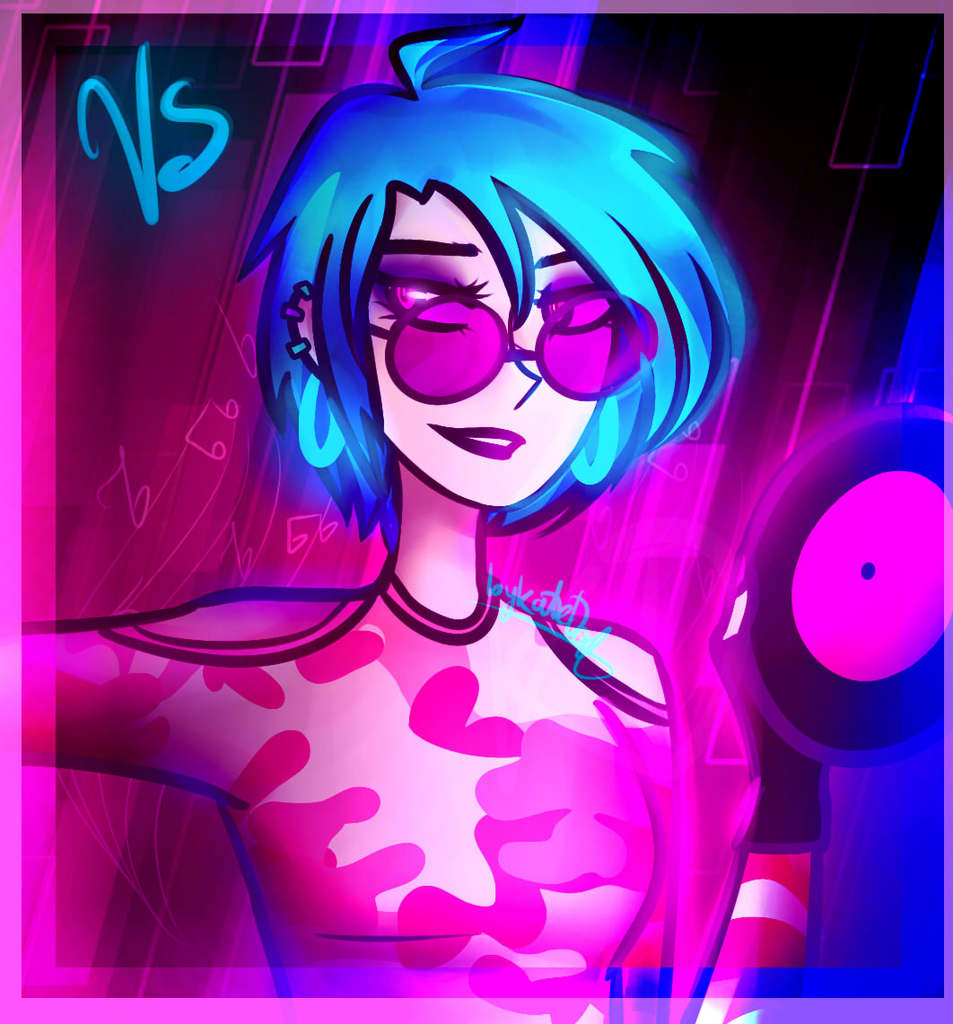 Safe Artist Katedoof Dj Pon Vinyl Scratch Human Female Humanized Lipstick