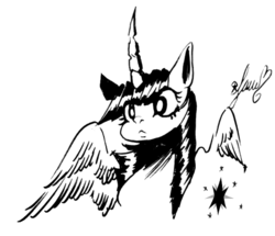 Size: 711x612 | Tagged: safe, artist:pantheracantus, twilight sparkle, alicorn, pony, g4, simple background, traditional art, twilight sparkle (alicorn), white background