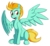 Size: 2970x2718 | Tagged: dead source, safe, artist:whatsapokemon, lightning dust, pegasus, pony, g4, chest fluff, female, high res, mare, open mouth, simple background, sitting, solo, spread wings, transparent background, underhoof, wings