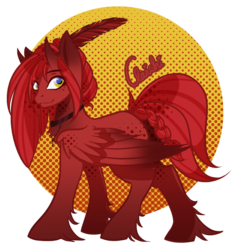 Size: 849x895 | Tagged: safe, artist:clarichi, oc, oc only, oc:red feather, pegasus, pony, female, mare, solo