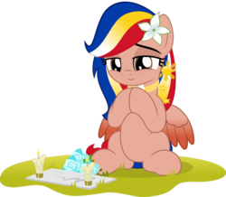 Size: 800x696 | Tagged: safe, artist:jhayarr23, oc, oc only, oc:pearl shine, pegasus, pony, project seaponycon, candle, cute, female, mare, ocbetes, philippines, simple background, sitting, solo, transparent background, undas, vector