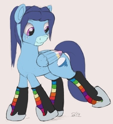 Size: 779x857 | Tagged: safe, artist:stillwaterspony, oc, oc only, oc:still waters, pegasus, pony, boots, clothes, costume, dyed wings, hoof shoes, male, nightmare night costume, shoes, solo