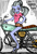 Size: 678x1009 | Tagged: safe, artist:dadss_rootbeer, sugarcoat, equestria girls, g4, clothes, colored, female, inktober, looking at you, motorcycle, shirt, shoes, shorts, smiling, solo, t-shirt