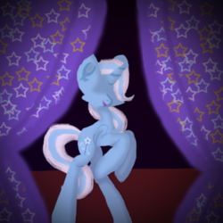 Size: 400x400 | Tagged: safe, artist:mashalolpony, trixie, pony, unicorn, g4, curtains, female, mare, solo