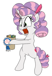 Size: 579x852 | Tagged: safe, artist:bennimarru, sweetie belle, pony, g4, alternate hairstyle, bipedal, candy, clothes, costume, female, food, implied cozy glow, nightmare night, open mouth, smiling, solo