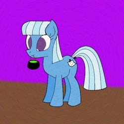 Size: 666x666 | Tagged: safe, artist:stardust breaker, maud pie, trixie, earth pony, pony, g4, 1000 hours in ms paint, cauldron, clothes, costume, female, halloween, halloween costume, holiday, inception, solo, trick or treat, trixie day