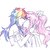 Size: 900x900 | Tagged: safe, artist:laochi777, fluttershy, rainbow dash, equestria girls, g4, female, lesbian, personality swap, ship:flutterdash, shipping