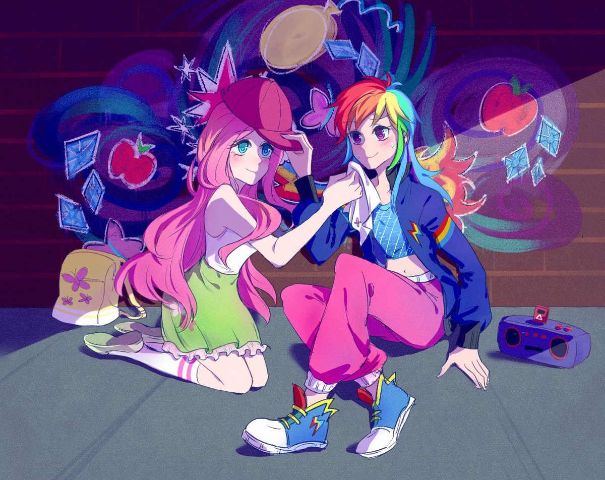 2159761 - safe, artist:laochi777, fluttershy, rainbow dash, equestria  girls, equestria girls specials, g4, my little pony equestria girls: dance  magic, converse, female, lesbian, ship:flutterdash, shipping, shoes -  Derpibooru