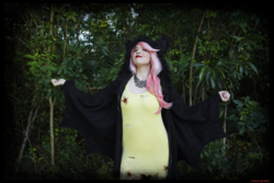 Size: 5184x3456 | Tagged: safe, artist:krazykari, fluttershy, human, g4, clothes, cosplay, costume, irl, irl human, nightmare night costume, photo, solo
