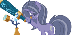 Size: 1472x720 | Tagged: safe, artist:browniepawyt, oc, oc only, oc:moondust, pony, unicorn, female, mare, offspring, parent:star tracker, parent:twilight sparkle, parents:twitracker, simple background, solo, telescope, transparent background