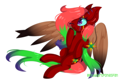 Size: 3000x2000 | Tagged: safe, artist:redheartponiesfan, oc, oc only, oc:jokey, pegasus, pony, colored wings, female, high res, mare, one eye closed, pegasus oc, simple background, solo, transparent background, wings, wink