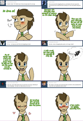 Size: 1562x2256 | Tagged: safe, artist:jitterbugjive, doctor whooves, time turner, changeling, pony, lovestruck derpy, g4, ask, dialogue, male, solo, thought bubble, tumblr comic