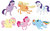 Size: 900x561 | Tagged: safe, artist:tipsykipsy, applejack, fluttershy, pinkie pie, rainbow dash, rarity, twilight sparkle, pony, g4, adventure time, male, mane six, poo brain, tongue out