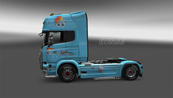 Size: 1000x563 | Tagged: safe, rainbow dash, pony, g4, euro truck simulator 2, female, scania, scania r-series streamline, simple background, solo, truck, video game