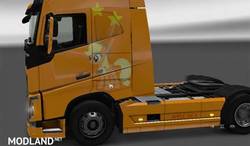 Size: 600x351 | Tagged: safe, applejack, earth pony, pony, g4, euro truck simulator 2, female, solo, truck, video game, volvo, volvo fh