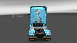 Size: 1000x563 | Tagged: safe, rainbow dash, pegasus, pony, g4, euro truck simulator 2, female, mare, scania, scania r-series streamline, solo, truck, video game