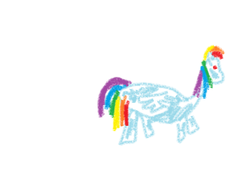Size: 480x360 | Tagged: artist needed, safe, rainbow dash, pegasus, pony, g4, female, mare, simple background, solo, white background