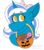 Size: 613x700 | Tagged: safe, artist:frankkiestein, oc, oc only, oc:fleurbelle, alicorn, pony, alicorn oc, bow, candy, female, food, hair bow, halloween, holiday, mare, mouth hold, pumpkin, pumpkin bucket, solo, yellow eyes