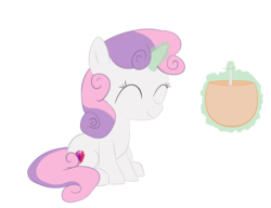 Size: 2712x2084 | Tagged: safe, artist:rike, sweetie belle, pony, unicorn, g4, cutie mark, female, filly, high res, simple background, sitting, solo, transparent background