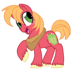 Size: 2000x2000 | Tagged: safe, artist:jen-neigh, big macintosh, earth pony, pony, g4, cute, freckles, high res, macabetes, male, raised hoof, simple background, solo, stallion, transparent background, unshorn fetlocks