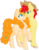 Size: 898x1152 | Tagged: safe, artist:anitapadillax3, bright mac, pear butter, earth pony, pony, g4, cute, female, freckles, hat, looking at each other, male, mare, ship:brightbutter, shipping, simple background, speedpaint available, stallion, straight, transparent background