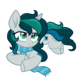 Size: 2000x2000 | Tagged: safe, artist:darkpathwalker9900, oc, oc only, oc:triple tide, pony, unicorn, base used, clothes, female, high res, mare, scarf, simple background, solo, transparent background